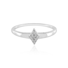 I2 (I) Diamond Silver Ring