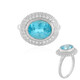 Paraiba Color Topaz Silver Ring