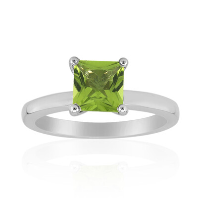 Burmese Peridot Silver Ring