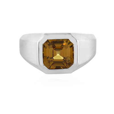 Yellow Zircon Silver Ring