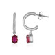 Bemainty Ruby Silver Earrings