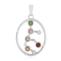 Fancy Tourmaline Silver Pendant