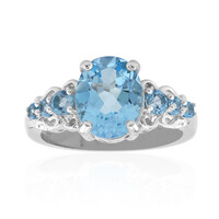 Sky Blue Topaz Silver Ring