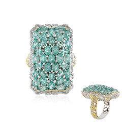 Fluoro Green Apatite Silver Ring (Gems en Vogue)