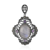 Rainbow Moonstone Silver Pendant (Annette classic)