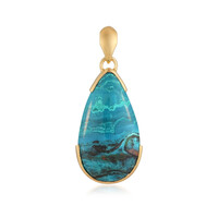 Blue Atacama Opal Silver Pendant