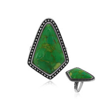 Kingman Green Mojave Turquoise Silver Ring (Art of Nature)