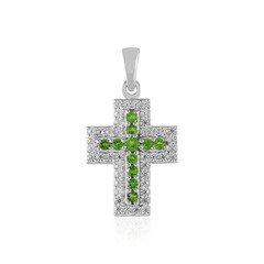 Russian Diopside Silver Pendant