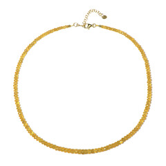 Yellow Beryl Silver Necklace