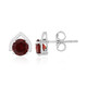 Mozambique Garnet Silver Earrings