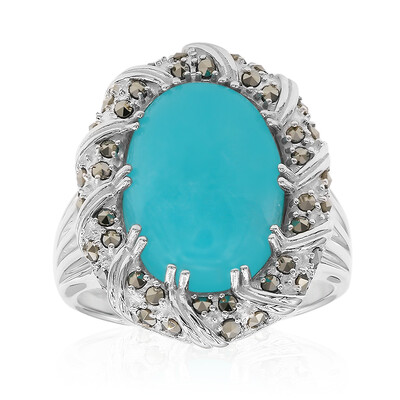 Amazonite Silver Ring (Annette classic)