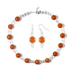 Peach Aventurine Silver Set