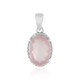 Rose Quartz Silver Pendant