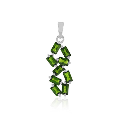 Russian Diopside Silver Pendant