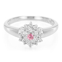 Pink Tourmaline Silver Ring