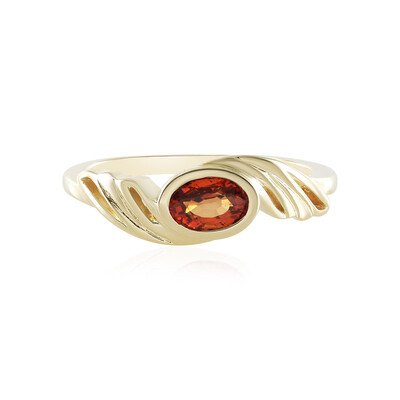 9K Padparadscha Sapphire Gold Ring