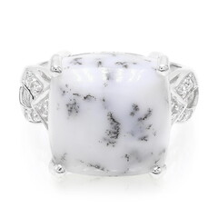 Dendritic Agate Silver Ring