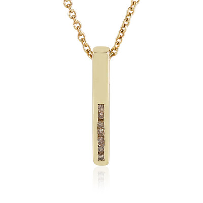 9K I2 Champagne Diamond Gold Necklace (de Melo)