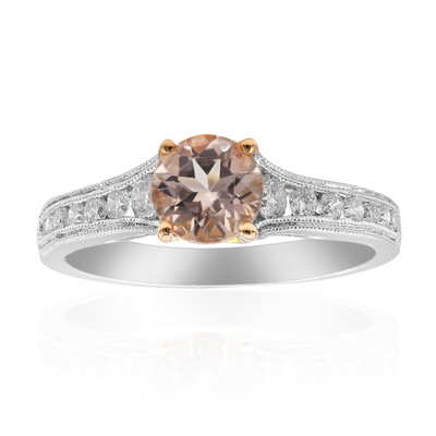 14K AAA Morganite Gold Ring (CIRARI)