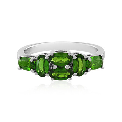 Russian Diopside Silver Ring