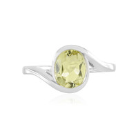 Lemon Quartz Silver Ring