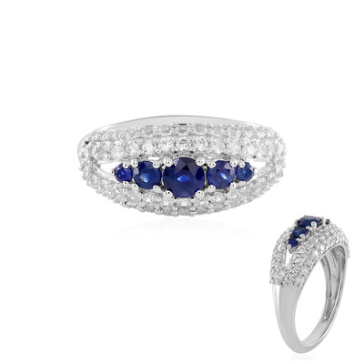 Blue Sapphire Silver Ring