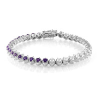 Zambian Amethyst Silver Bracelet (Dallas Prince Designs)