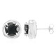 Black Spinel Silver Earrings