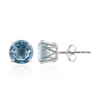 Sky Blue Topaz Silver Earrings