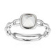 White Quartz Silver Ring