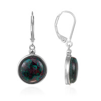 Chrysokolla Silver Earrings