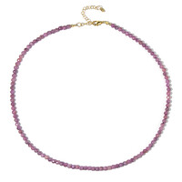 Pink Sapphire Silver Necklace