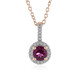 Magenta Garnet Silver Necklace