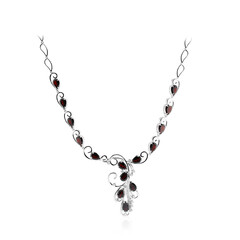 Garnet Silver Necklace