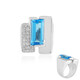 Swiss Blue Topaz Silver Ring (de Melo)