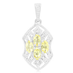 Yellow Beryl Silver Pendant