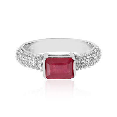 Bemainty Ruby Silver Ring