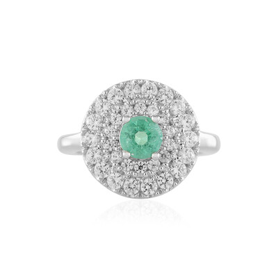 Colombian Emerald Silver Ring