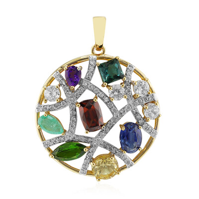 9K Russian Diopside Gold Pendant (Adela Gold)