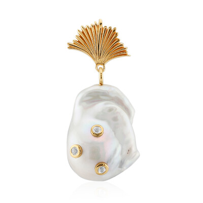 White Freshwater Pearl Silver Pendant (TPC)