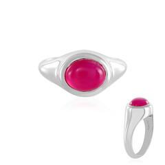 Raspberry Chalcedony Silver Ring