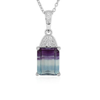 Bi Colour Fluorite Silver Necklace