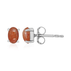 Sunstone Silver Earrings