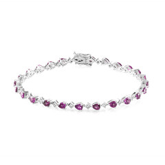 Rhodolite Silver Bracelet