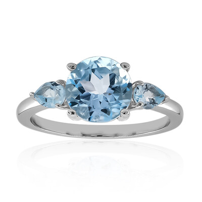 Sky Blue Topaz Silver Ring