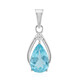 Blue Apatite Silver Pendant