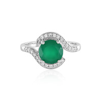 Green Onyx Silver Ring