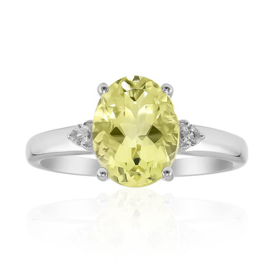 Lemon Citrine Silver Ring