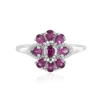 Brazilian Rhodolite Silver Ring