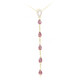 10K Unheated Padparadscha Sapphire Gold Necklace